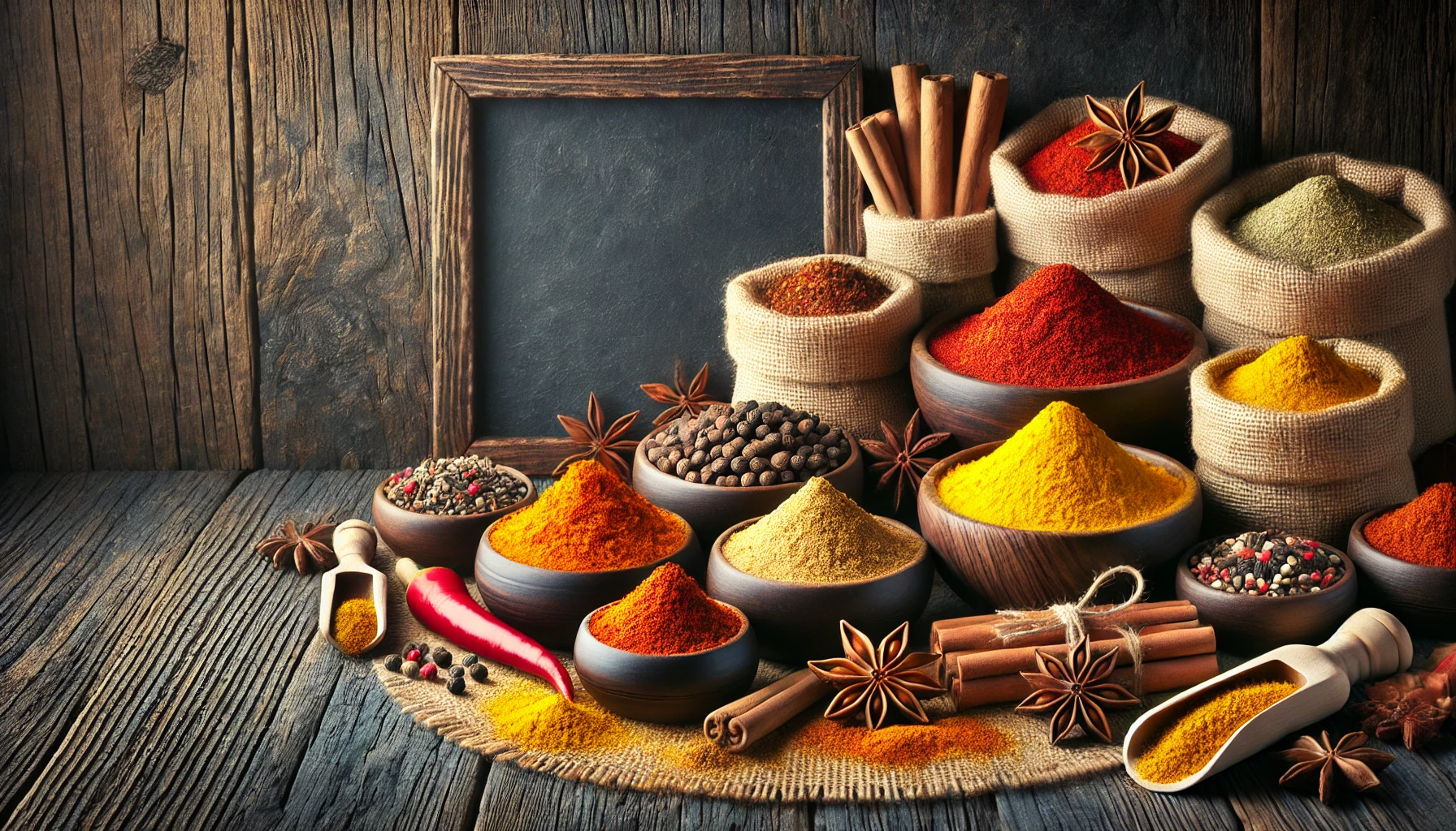 Assorted Indian spices for international markets
